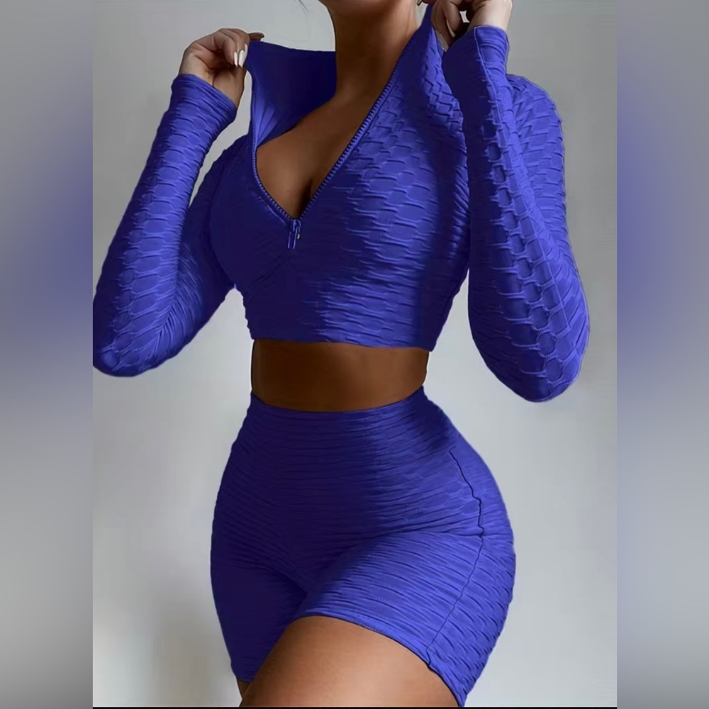 COPY - 💙MFF 2 Pieces Yoga Set Solid Color Honeycomb💙